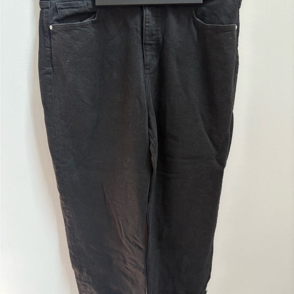 LOFT Women's Black Straight Leg Jeans w/cuff size 18